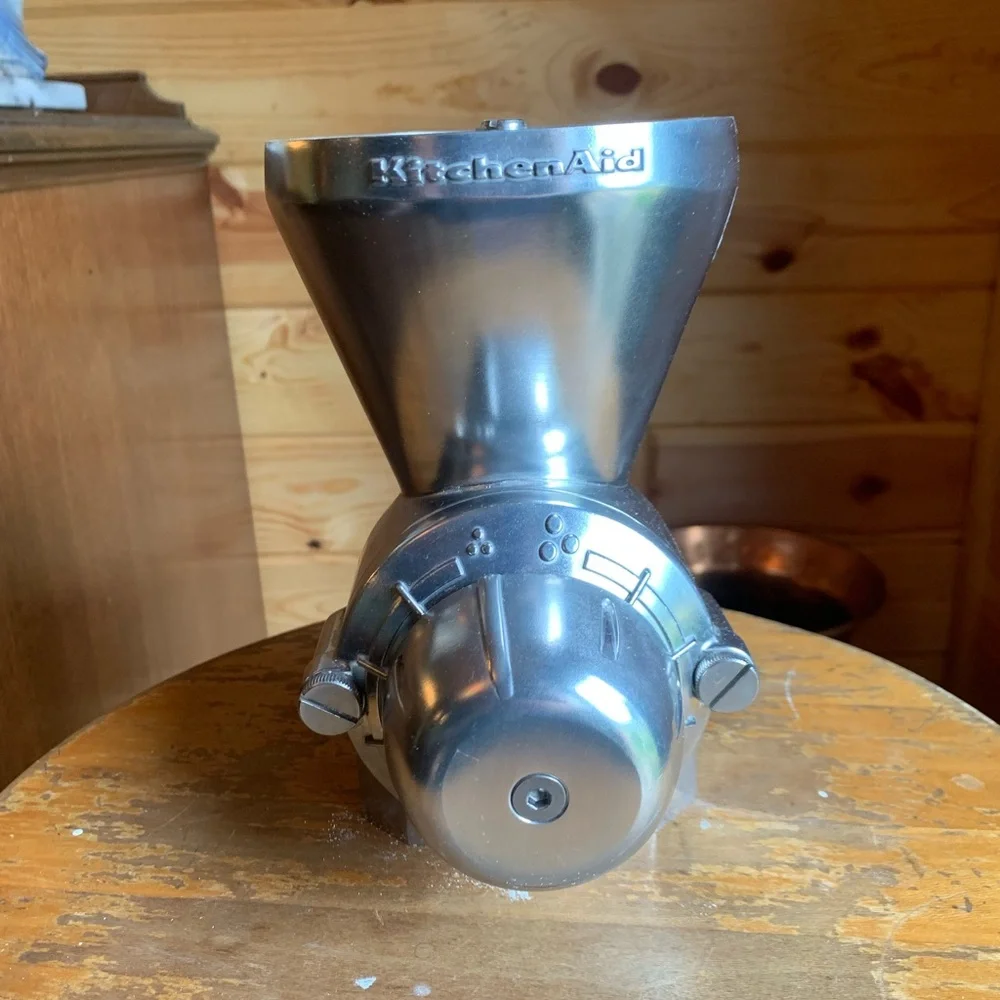 Grain mill kitchenaid Attachment - Shiny Aluminum Finish